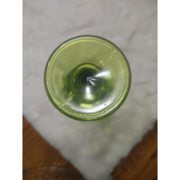 L.E. SMITH VINTAGE GREEN GOBLET Embossed AMERICAN EAGLES AND STARS - Picture 6 of 9